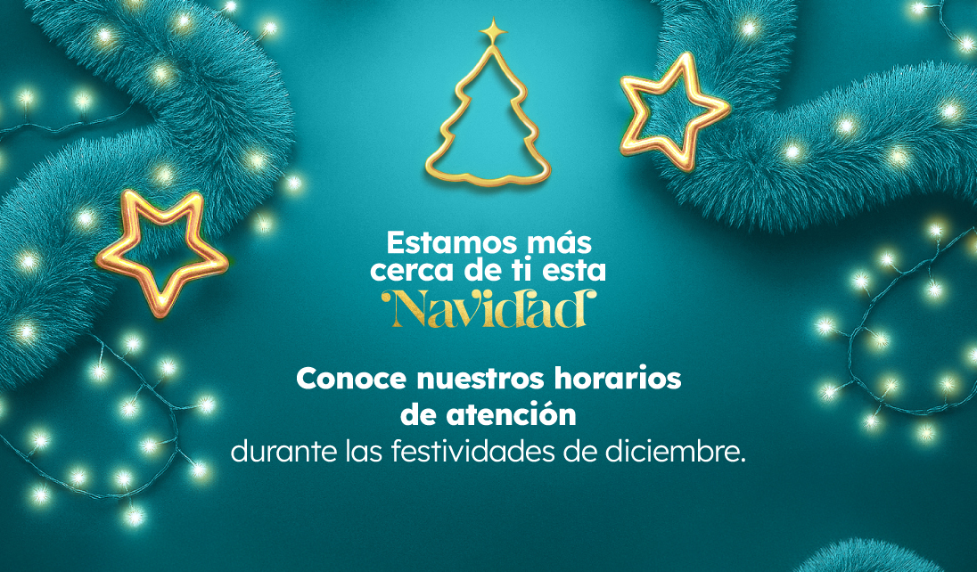 Horarios de atención durante festividades de diciembre